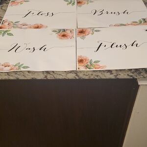 Floral Bathroom Wall Art Set